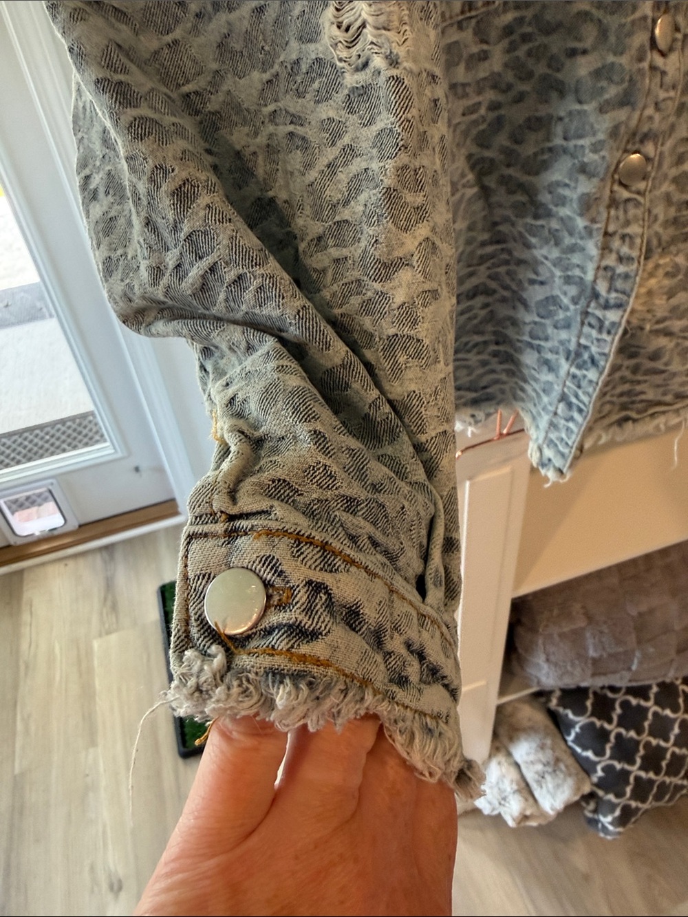 Washed POL Leopard-Print Button Front Jacket - Picture 4 of 12